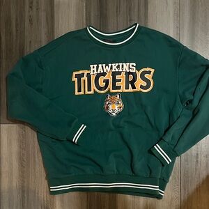 Hawkins Tigers Green Crewneck Sweatshirt